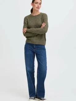 OXMO Pullover & Strickjacken*Damen Strickpullover - OXFSINVA melange uni