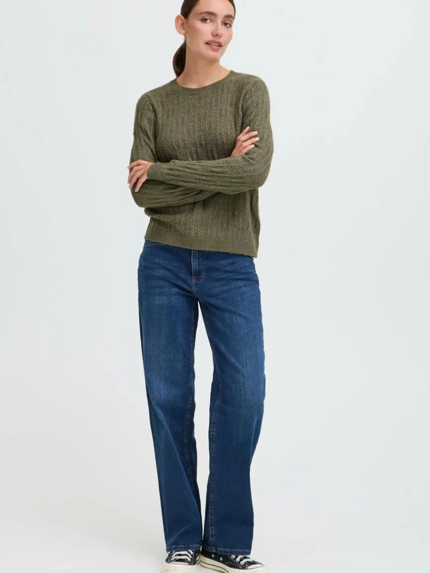 OXMO Pullover & Strickjacken*Damen Strickpullover - OXFSINVA melange uni