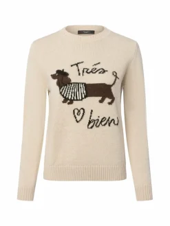 Weekend Max Mara Pullover & Strickjacken*Damen Strickpullover mit Alpaka-Anteil - Nitra beige gemustert