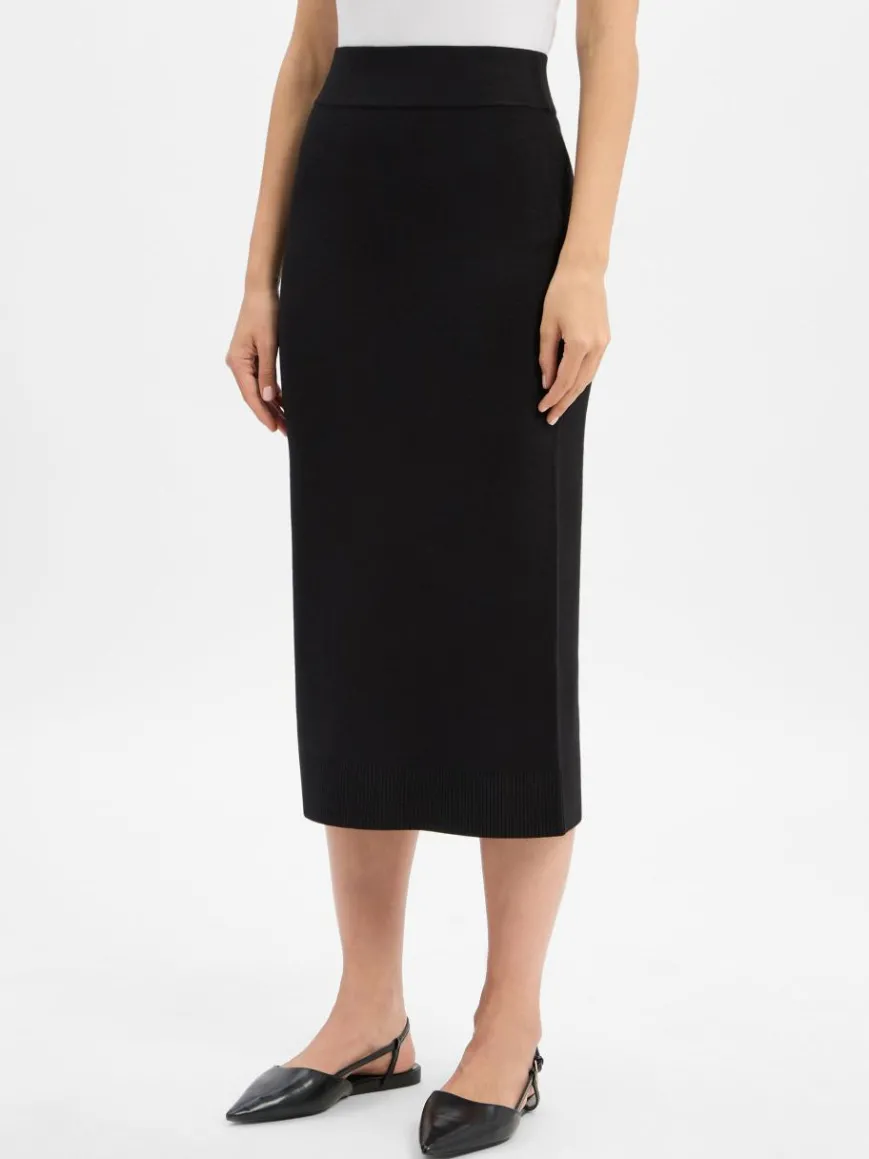 comma casual identity Röcke*Damen Strickrock schwarz uni