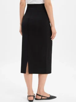 comma casual identity Röcke*Damen Strickrock schwarz uni