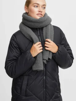 OXMO Schals & Tücher*Damen Strickschal grau uni