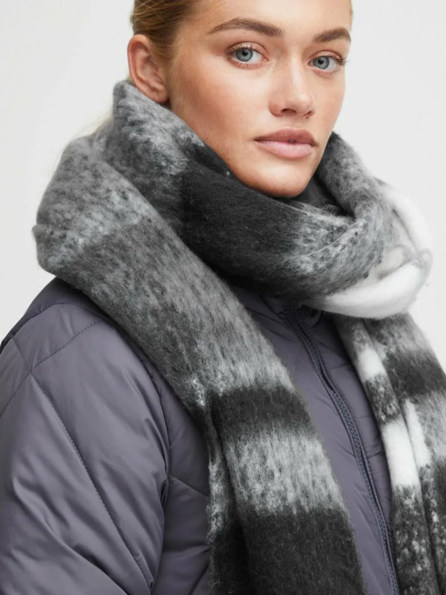 OXMO Schals & Tücher*Damen Strickschal - OXVIVISCARF schwarz uni