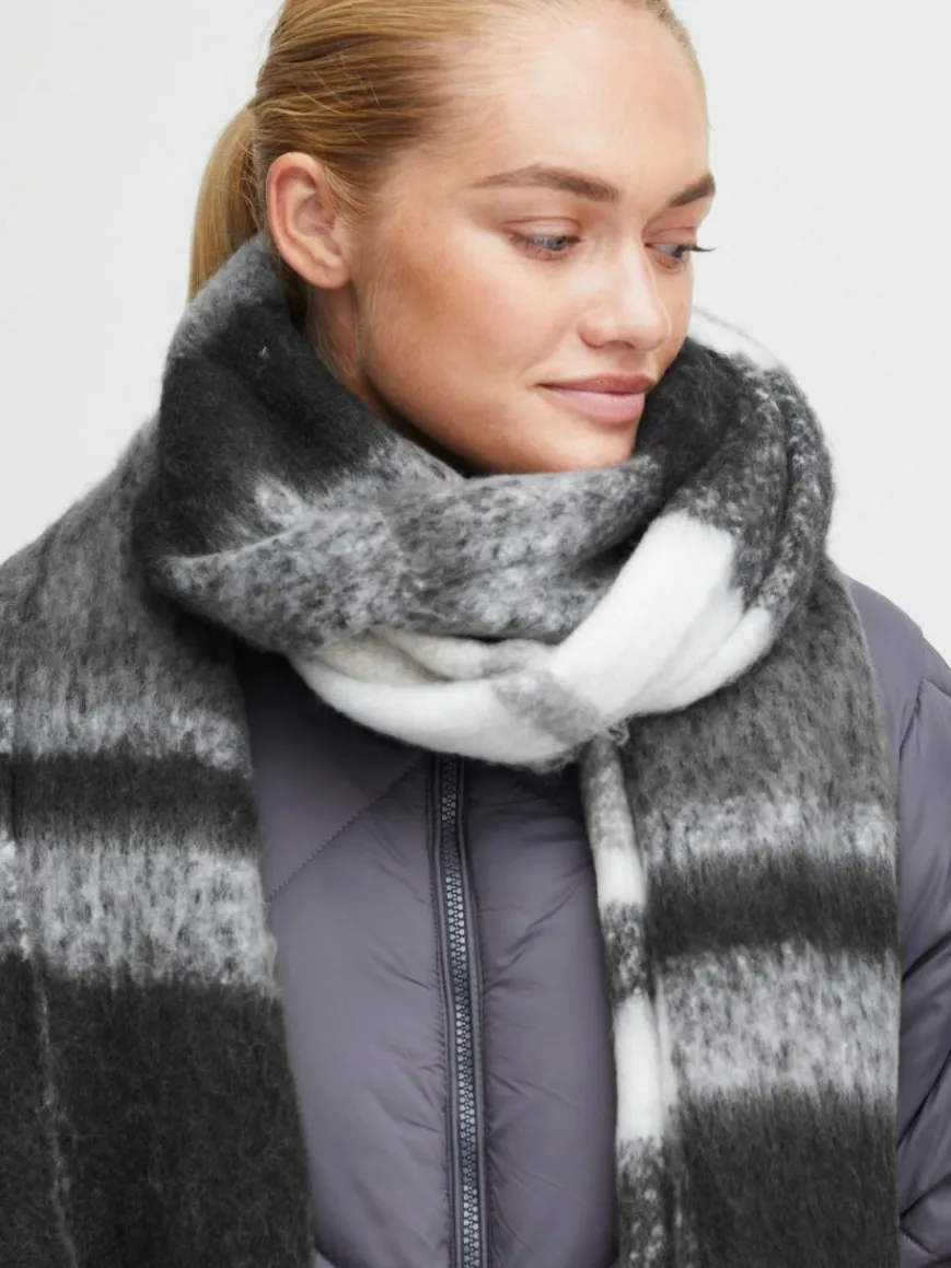 OXMO Schals & Tücher*Damen Strickschal - OXVIVISCARF schwarz uni