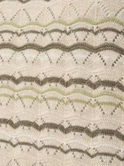 s.Oliver BLACK LABEL Pullover & Strickjacken|Shirts & Tops*Damen Strickshirt beige grün gestreift