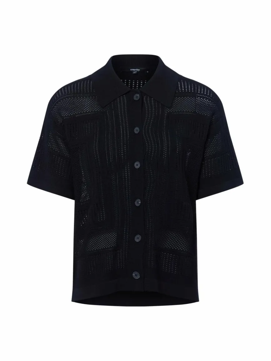 Someday Pullover & Strickjacken*Damen Strickshirt - Tiandra schwarz uni