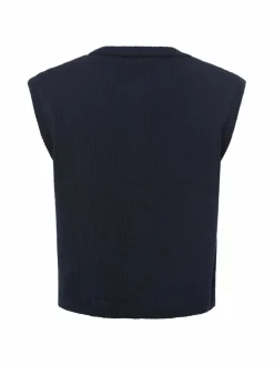 More & More Jacken & Westen|Pullover & Strickjacken*Damen Strickweste marine uni