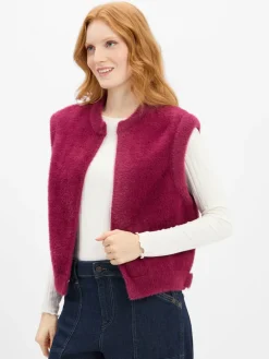 Rino & Pelle Jacken & Westen*Damen Strickweste - Elona himbeer uni