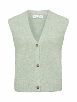 Marc O'Polo Denim Jacken & Westen|Pullover & Strickjacken*Damen Strickweste mit Alpaka-Anteil lind meliert