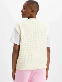 american vintage Jacken & Westen*Damen Strickweste mit Alpaka-Anteil - Crashway ecru uni