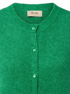 MOS MOSH Jacken & Westen|Pullover & Strickjacken*Damen Strickweste mit Alpaka- und Wollanteil - MMAlmine gras uni