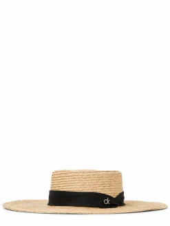 Calvin Klein Mützen & Hüte*Damen Stroh-Hut beige schwarz uni