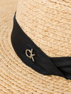 Calvin Klein Mützen & Hüte*Damen Stroh-Hut beige schwarz uni