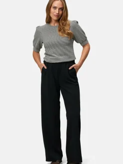 zero Shirts & Tops*Damen Strukturshirt schwarz weiß gemustert