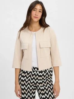 Betty & Co Blazer*Damen Sweatblazer beige uni