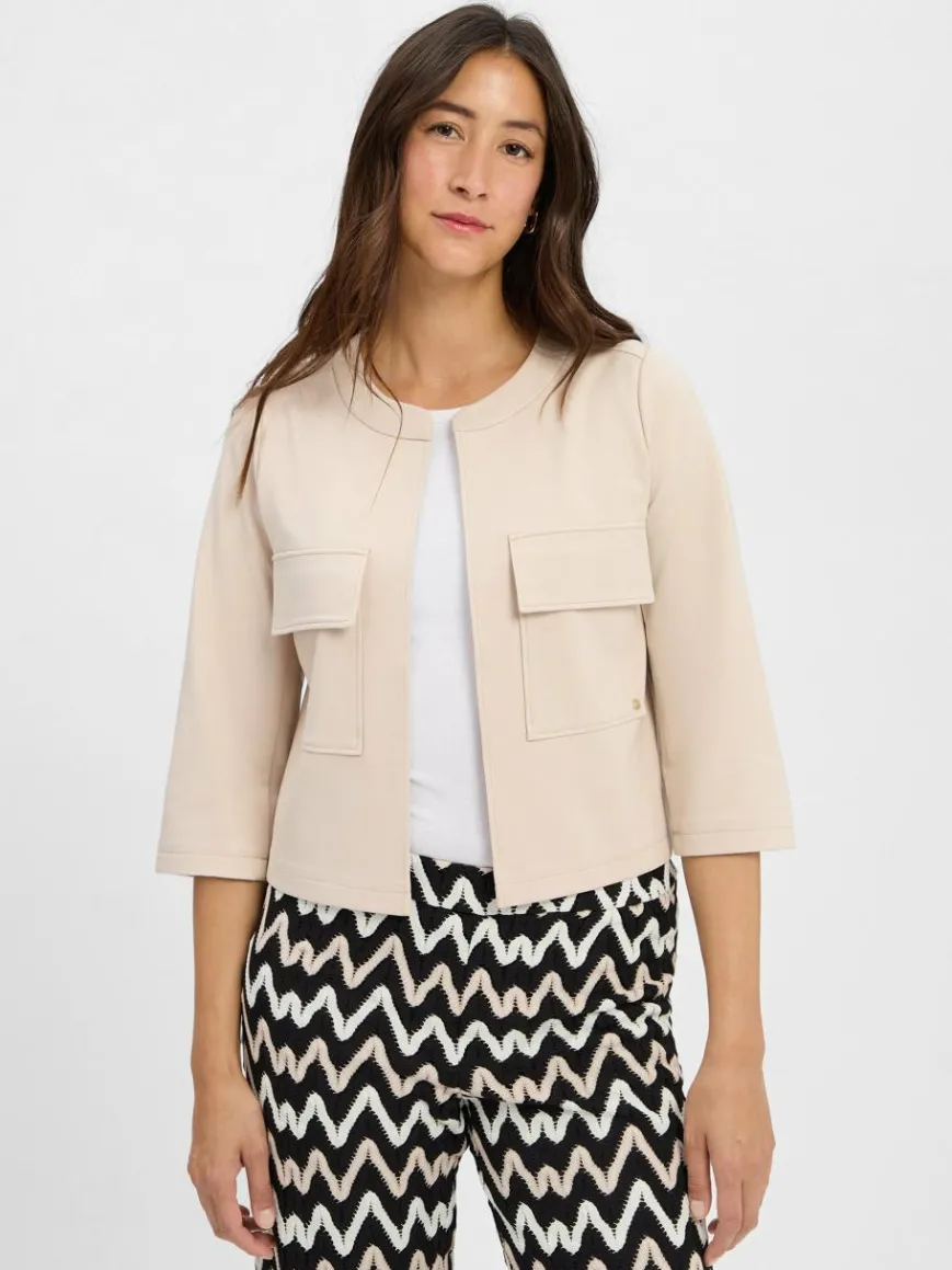 Betty & Co Blazer*Damen Sweatblazer beige uni