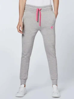 Polo Sylt Hosen*Damen Sweathose hellgrau grau uni