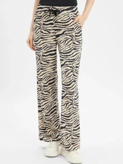 soyaconcept® Hosen*Damen Sweathose - SC-Salome beige schwarz gemustert
