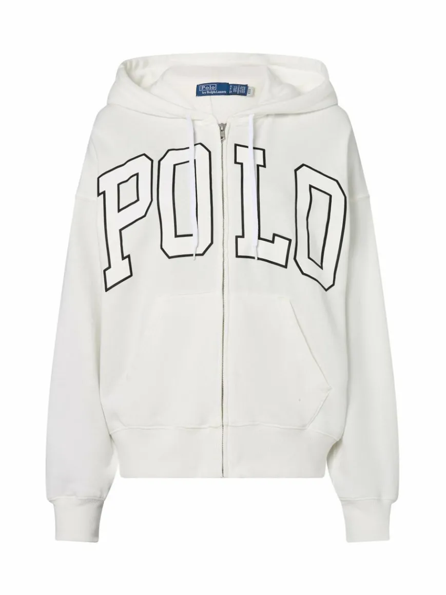 Polo Ralph Lauren Sweatshirts & Sweatjacken*Damen Sweatjacke ecru bedruckt