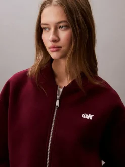 Calvin Klein Jeans Sweatshirts & Sweatjacken*Damen Sweatjacke bordeaux uni