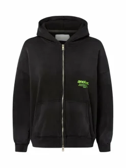 Another Cotton Lab Sweatshirts & Sweatjacken*Damen Sweatjacke schwarz bedruckt