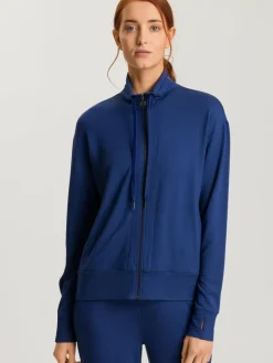 Hanro Sweatshirts & Sweatjacken*Damen Sweatjacke - Balance marine uni