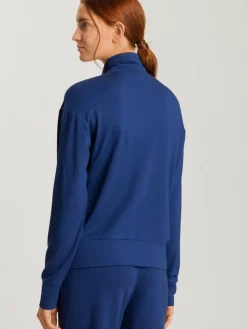 Hanro Sweatshirts & Sweatjacken*Damen Sweatjacke - Balance marine uni