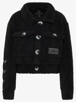 Carlo Colucci Sweatshirts & Sweatjacken*Damen Sweatjacke - Dallavalle schwarz uni