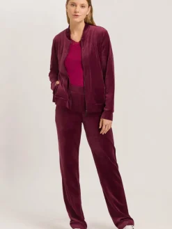 Hanro Sweatshirts & Sweatjacken*Damen Sweatjacke - Favourites bordeaux uni