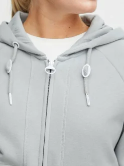 OXMO Sweatshirts & Sweatjacken*Damen Sweatjacke - OXAndie grau uni