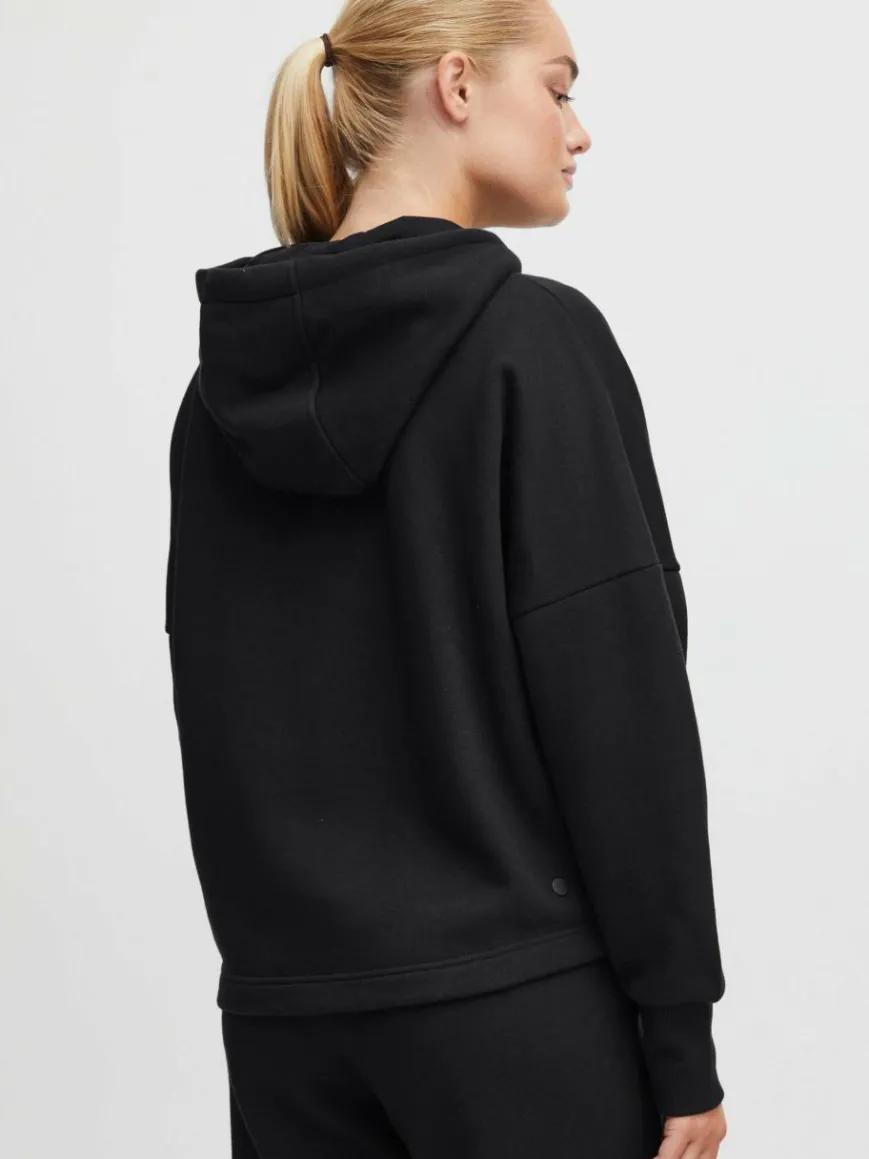 OXMO Sweatshirts & Sweatjacken*Damen Sweatjacke - OXSanice schwarz uni