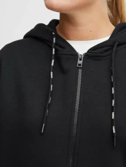 OXMO Sweatshirts & Sweatjacken*Damen Sweatjacke - OXSanice schwarz uni