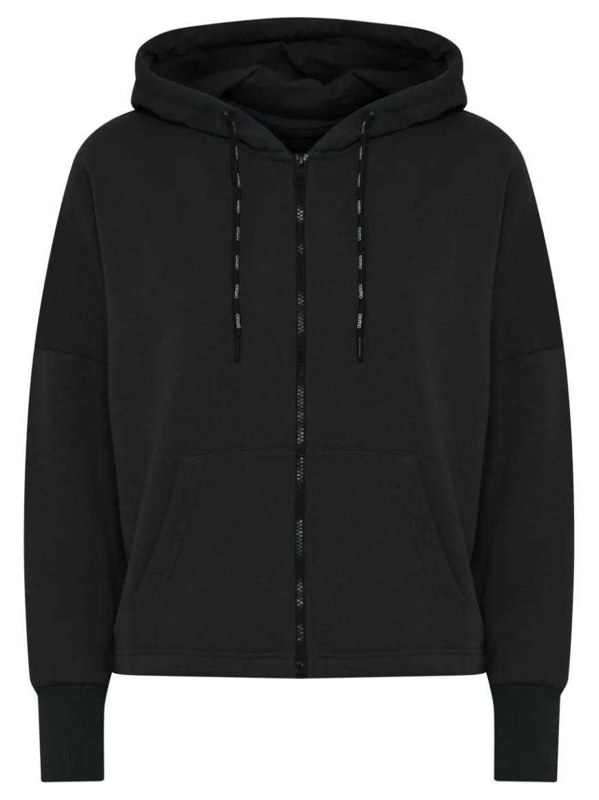 OXMO Sweatshirts & Sweatjacken*Damen Sweatjacke - OXSanice schwarz uni