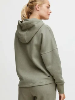 OXMO Sweatshirts & Sweatjacken*Damen Sweatjacke - OXSanice grün uni