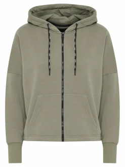 OXMO Sweatshirts & Sweatjacken*Damen Sweatjacke - OXSanice grün uni