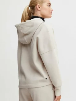 OXMO Sweatshirts & Sweatjacken*Damen Sweatjacke - OXSanice beige uni