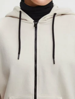 OXMO Sweatshirts & Sweatjacken*Damen Sweatjacke - OXSanice beige uni