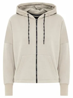 OXMO Sweatshirts & Sweatjacken*Damen Sweatjacke - OXSanice beige uni