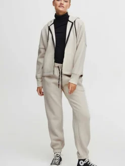 OXMO Sweatshirts & Sweatjacken*Damen Sweatjacke - OXSanice beige uni