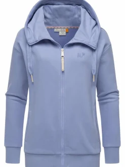 Ragwear Sweatshirts & Sweatjacken*Damen Sweatjacke - Yodis Zip blau uni