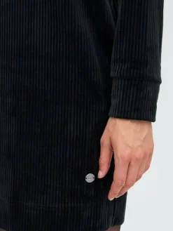 OXMO Kleider*Damen Sweatkleid - OXEBBA schwarz uni