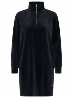 OXMO Kleider*Damen Sweatkleid - OXEBBA schwarz uni