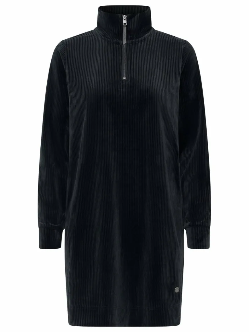 OXMO Kleider*Damen Sweatkleid - OXEBBA schwarz uni