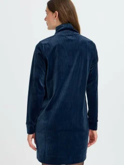 OXMO Kleider*Damen Sweatkleid - OXEBBA blau uni