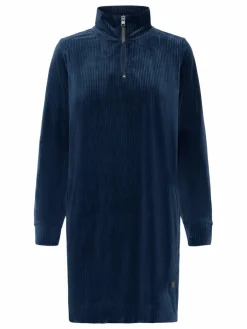 OXMO Kleider*Damen Sweatkleid - OXEBBA blau uni