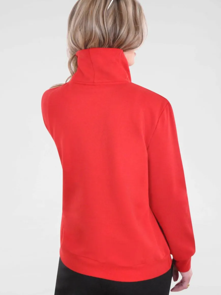 Navigazione Sweatshirts & Sweatjacken*Damen Sweatshirt rot uni