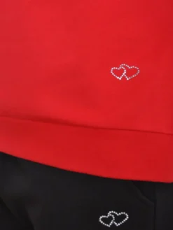 Navigazione Sweatshirts & Sweatjacken*Damen Sweatshirt rot uni