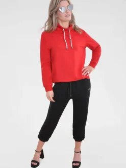 Navigazione Sweatshirts & Sweatjacken*Damen Sweatshirt rot uni