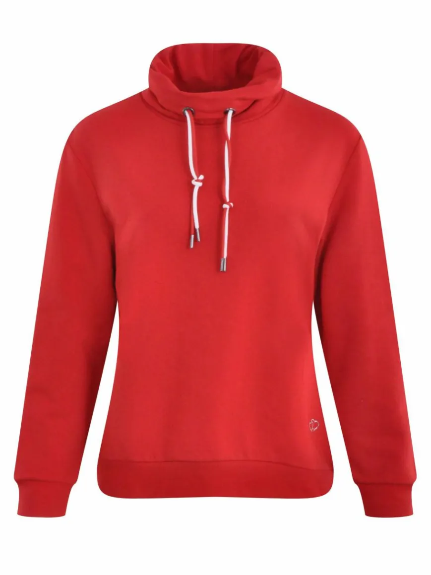 Navigazione Sweatshirts & Sweatjacken*Damen Sweatshirt rot uni