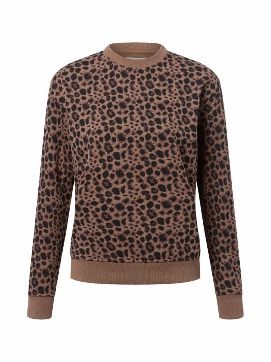 Marie Lund Sweatshirts & Sweatjacken*Damen Sweatshirt braun schwarz gemustert